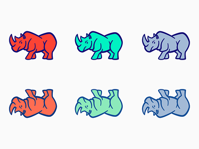 Rhino draft logo rhino vector