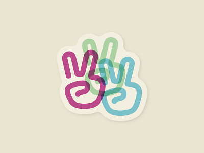 Peace Signs illustration rebound stickers