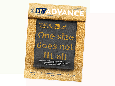 NPF Advance Spring 2019 Cover Design cover design editorial design layout magazine cover type