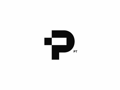 PT logo logodesign logotype minimal monogram simple