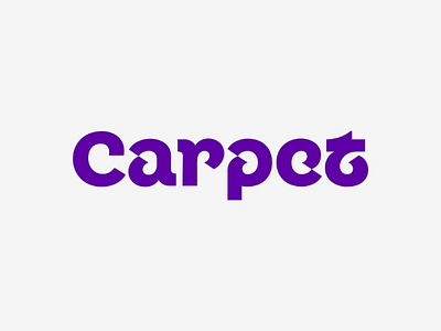 Carpet letter logo font type