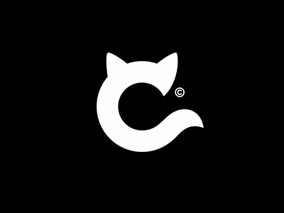 C - Cat logo symbol mark letter