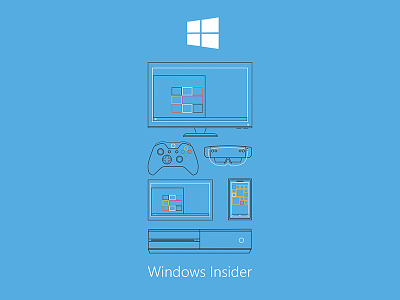 Windows Insider t-shirt Design concept 2 line art microsoft tech windows