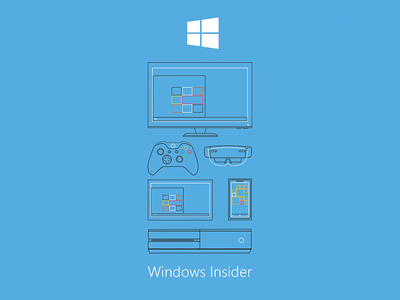 Windows Insider t-shirt Design concept 2 line art microsoft tech windows
