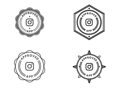 Instagram Appoved Badge app badge circle illustration illustrator instagram line line art