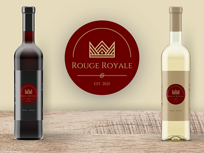 Rouge Royale Wine Branding branding design graphic design illustration labeling logo packaging