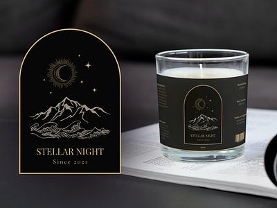 Stellar Night Candle Branding