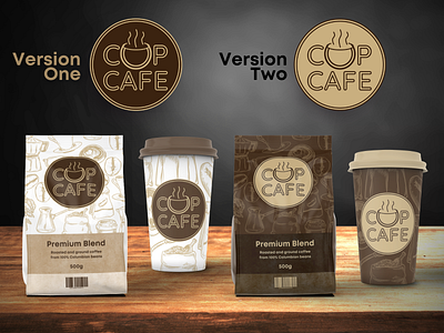 Cup Cafe branding graphic design logo