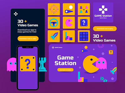 Game Station - Branding and Website Design branding design logo ui ux web design web development webdesign