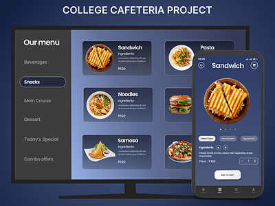 College Cafeteria Project app design ui ux