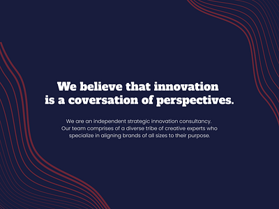 Innovation is a conversation of perspectives