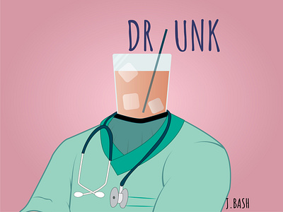 Doctors drinks and puns design graphic design illustration typography vector