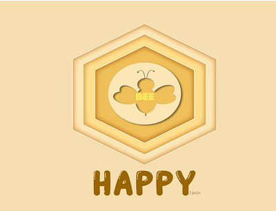 Be happy like a bee design graphic design illustration typography vector