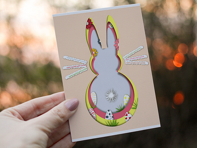 Bunny card for Easter