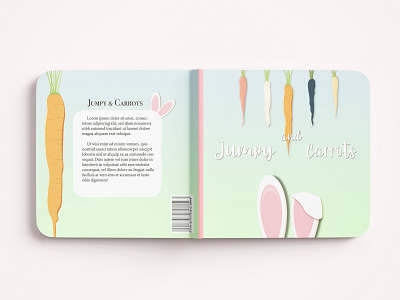 Cover for a book "Jumpy and Carrots" design graphic design illustration typography vector