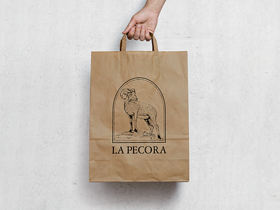 La Pecora Logo and Illustration animal branding drawing goat illustration logo sheep