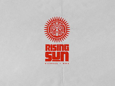 Rising Sun Fitness logo branding illustration illustrator logo typography vector