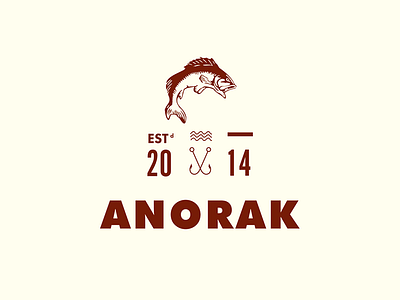 Anorak brand fish fishing illustrator logo outdoors water
