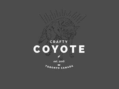 Crafty Coyote animal bar branding canada coyote drawing illustration illustrator