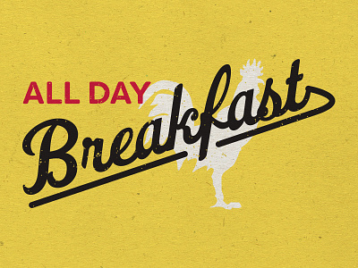 All Day Breakfast breakfast food restaurant retro typography