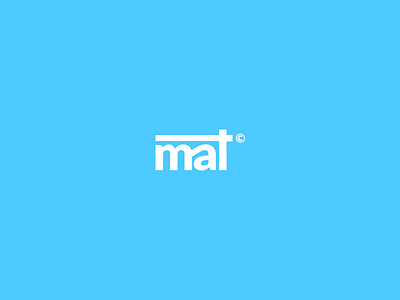 Mat Logo blue design fonts logo logotype mat typeface