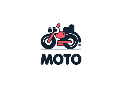 MOTO app art character color cute flat illustration logo motocycle streetwear