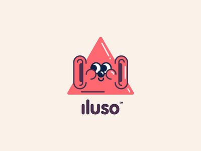 Iluso23 brand branding character clean color cute flat happy illustration logo minimal typography