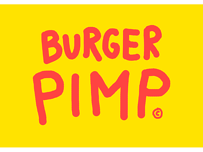 BURGER PIMP burger color cute food funny illustration logo type typography