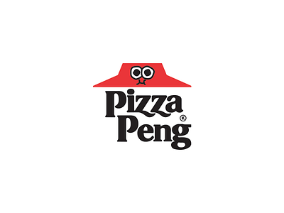 PIZZA PENG clean color cute fashion illustration logo peng pizza hut shop streetwear