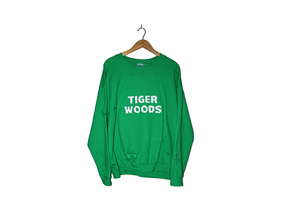 TIGER DISTRESSED SWEATSHIRT apparel clothing color fantasy fashion golf goods illustration nike streetwear tiger woods time