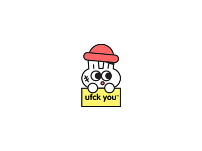 ufck you character clean cute fun illustration kawaii kids logo