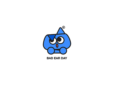 bad ear day! awww cat character cute illustration kawaii kids mascot pussy