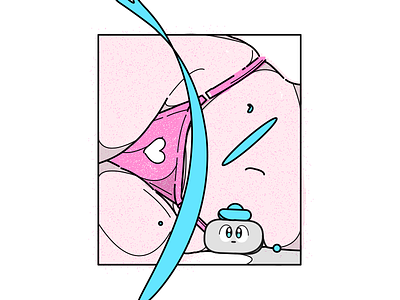 SX9301V abstract art character clean illustration kawaii lingerie sensual sexy women
