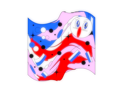 DJ GLOWY NEBULA abstract art clean color cosmic cute fantasy illustration kikillo kikillo club shapes