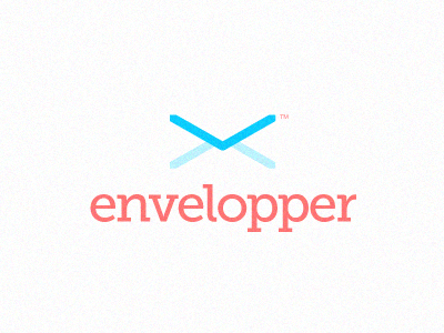 Envelopper2 blue brand branding color design email envelop envelopper graphic illustration imagotipe logo logotype mail red sobre