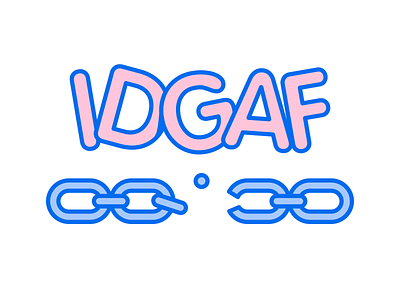 IDGAF® Chain T-Shirt! apparel character clean clothing color cute fashion goods happy illustration kikillo logo streetwear