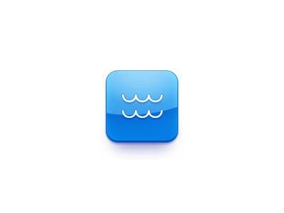 Wata button. app application blue button design icon illustration photoshop software