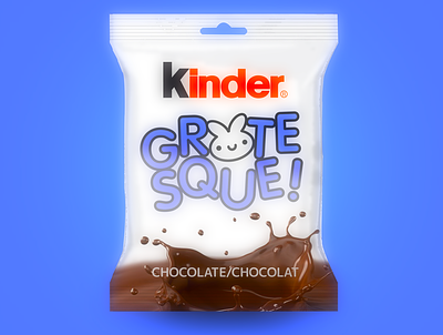 Kinder GROTESQUE! chocolate cute dribbble illustration kikillo kinder packaging