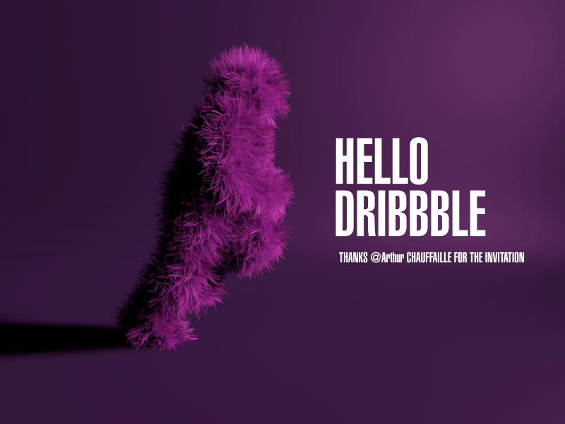 Hello Dribbble 3d c4d interface