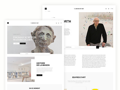 Cahiers d'art art book concept web e commerce