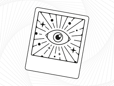 evil eye card deck design future illustration mistic polaroid vector zodiac