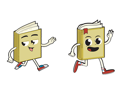 Book mascot book character design draw mascot vector