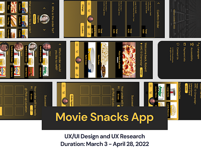 MovieSnacks App High Fidelity Prototype app design figma photoshop prototype ui ux