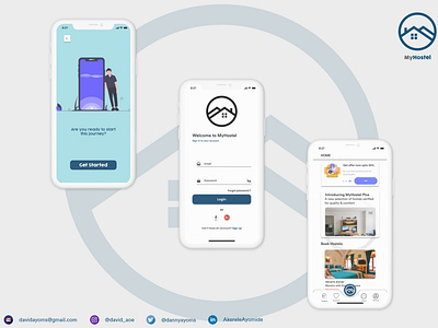 Hostel App app branding design hostel solution students uiux