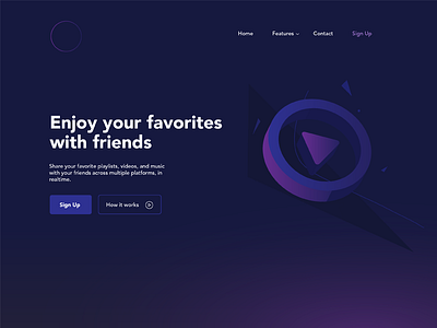 Landing page practice frontpage gradient hero landing page purple single