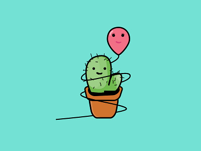 Impossible Love balloon boy cactus couple forbidden girl green love