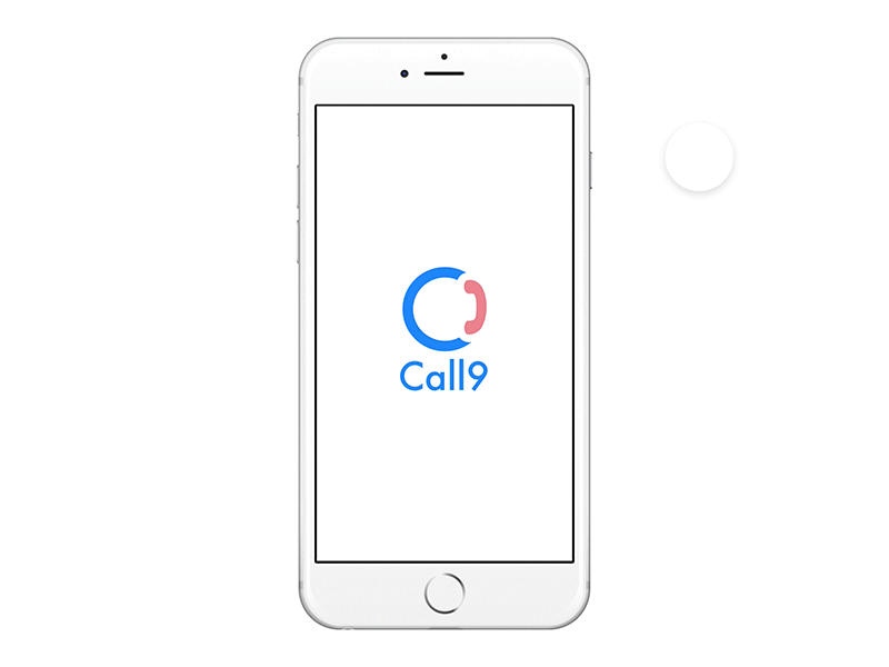 Splash screen transition app call call9 emergency green iphone loading screen medical red splash screen startup tap