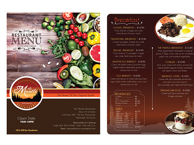 Menu: The Mantle branding design