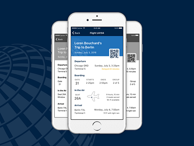 Boarding Pass 2.0 airplane concept mobile ticket