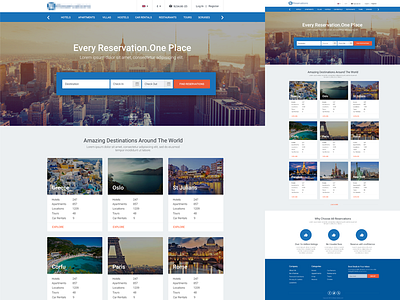 Accommodation Reservation Site images landing page redesign reservations travel wordpress